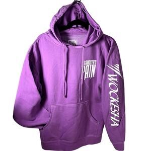 •NEW• Moneybagg Yo 2021 Tour A Gangsta´s Pain Wockesha Sleeve Hoodie Purple • M